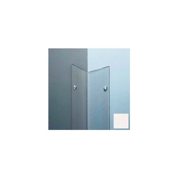 Pawling Polycarbonate Surface Mounted 90Deg Corner Guard, 3/4" Wing, 8'H., Linen WH, Un-Drilled CG-16-8-301 - main